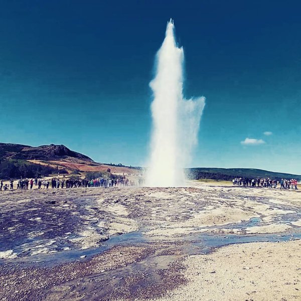 Geysir, Iceland, Geyser en éruption